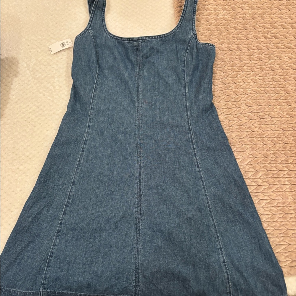 GAP Blue Denim Sleeveless Mini Dress